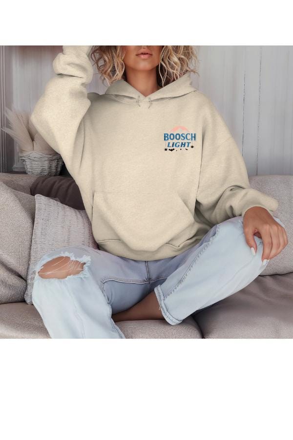 Boosch Lite Halloween Hoodie | Funny Ghost Beer Sweatshirt | Gildan 16500 | Fall Sweater | Spooky Season Graphic Hoodie