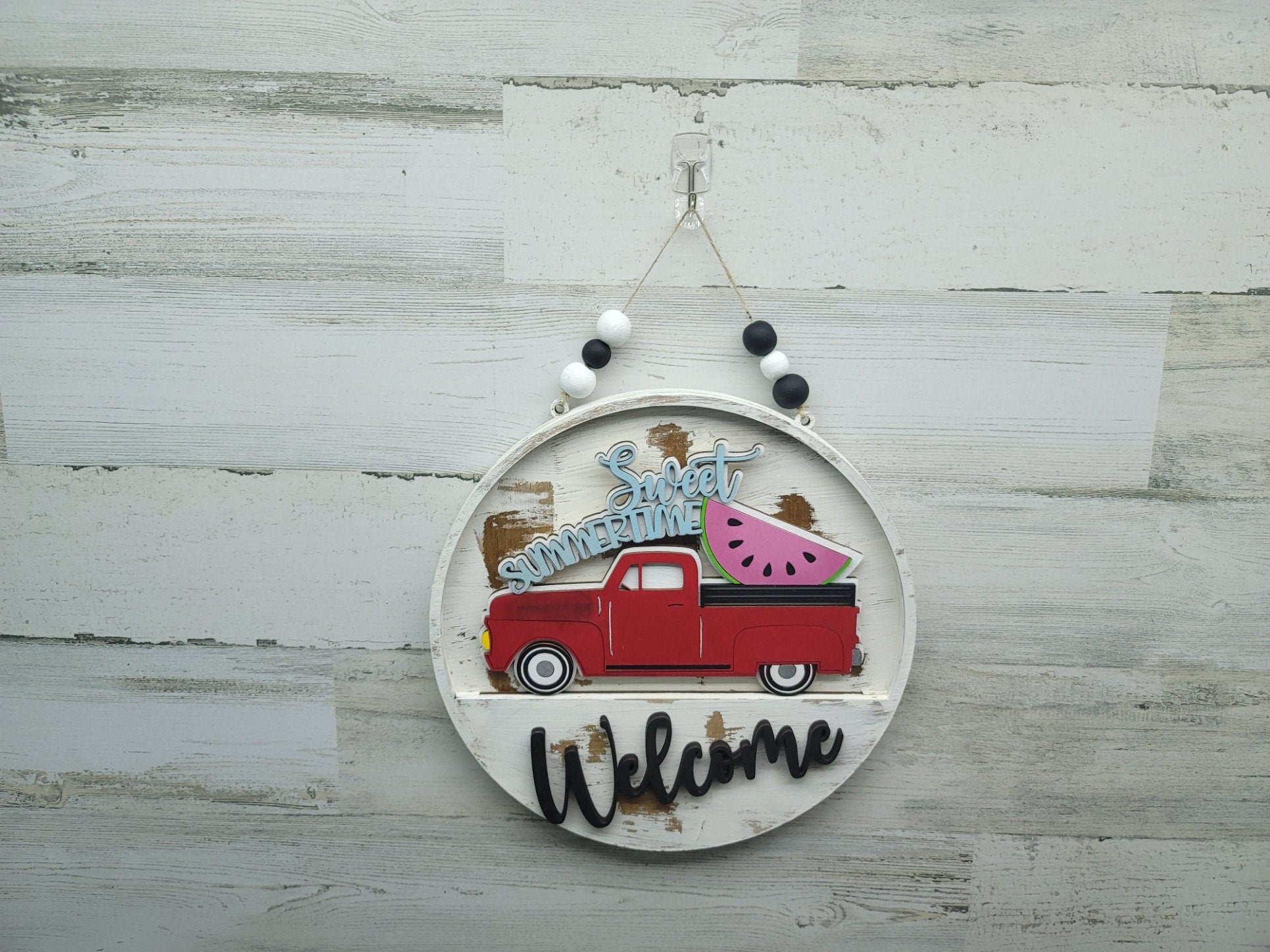 10.5 Inch Welcome Sign Summertime Insert | Front Door