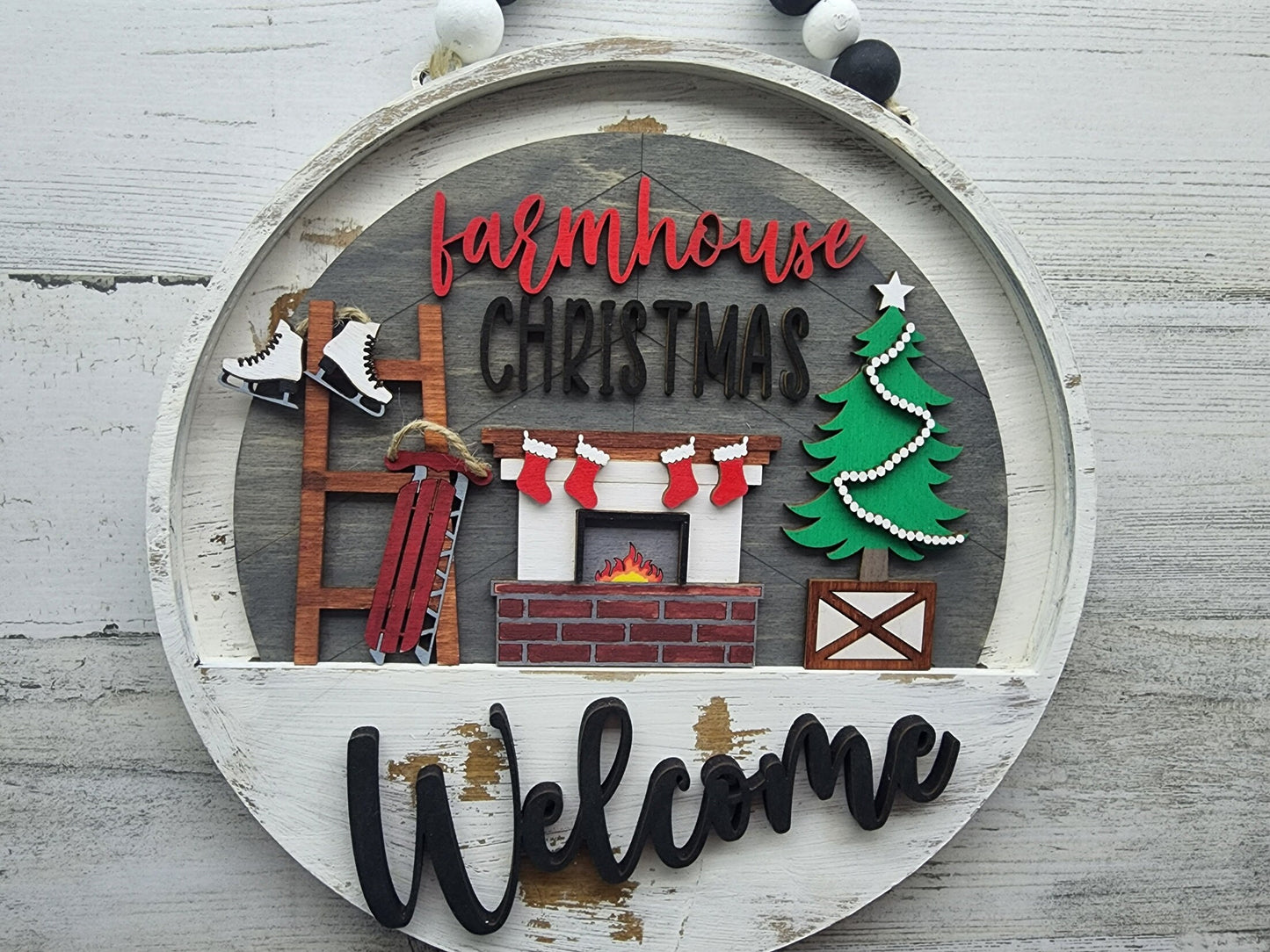 Farmhouse Christmas Welcome Sign Insert | Farmhouse Christmas Sign | Welcome Sign Insert