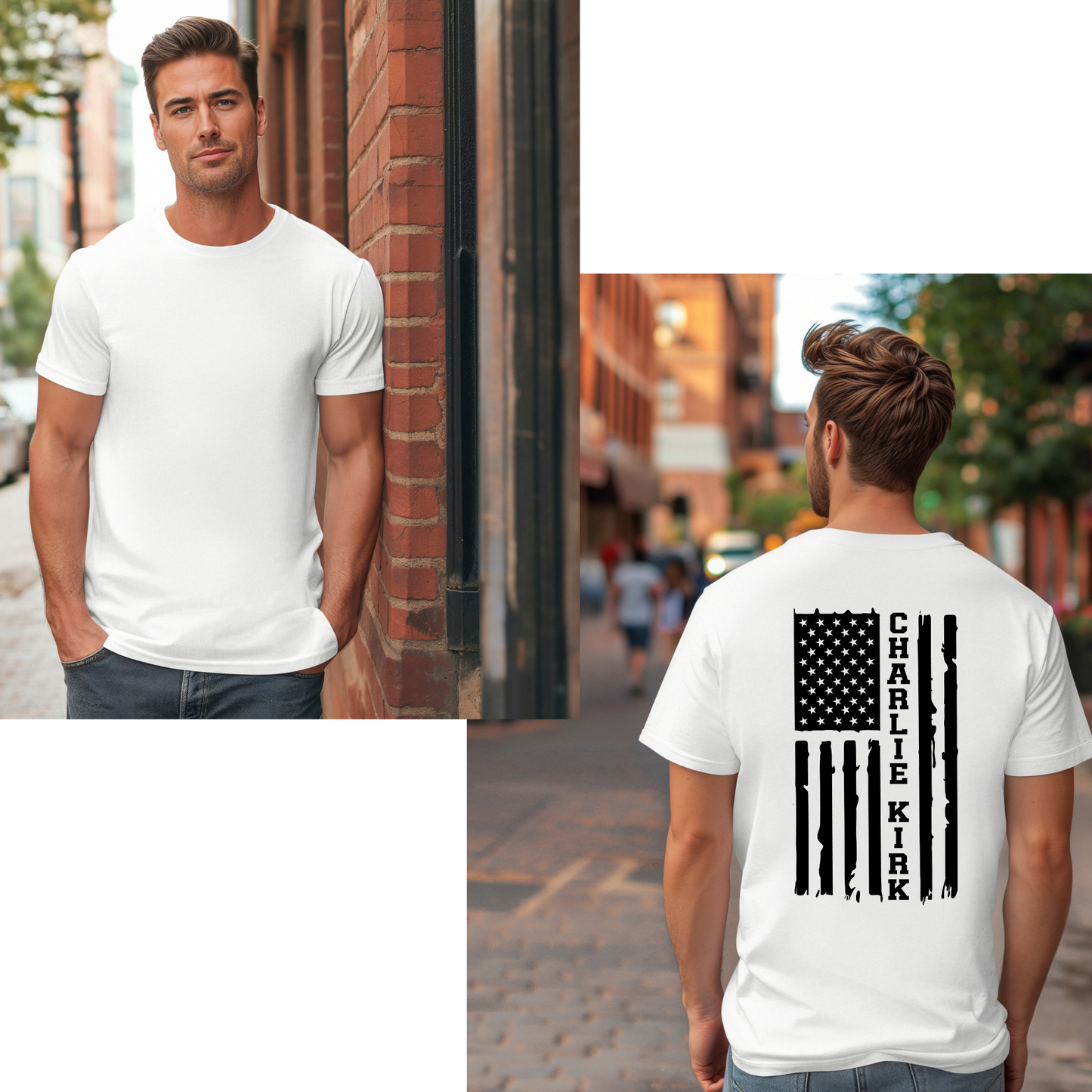 Charlie Kirk “FREEDOM” Men’s Tee — Gildan 3000 Lightweight Cotton