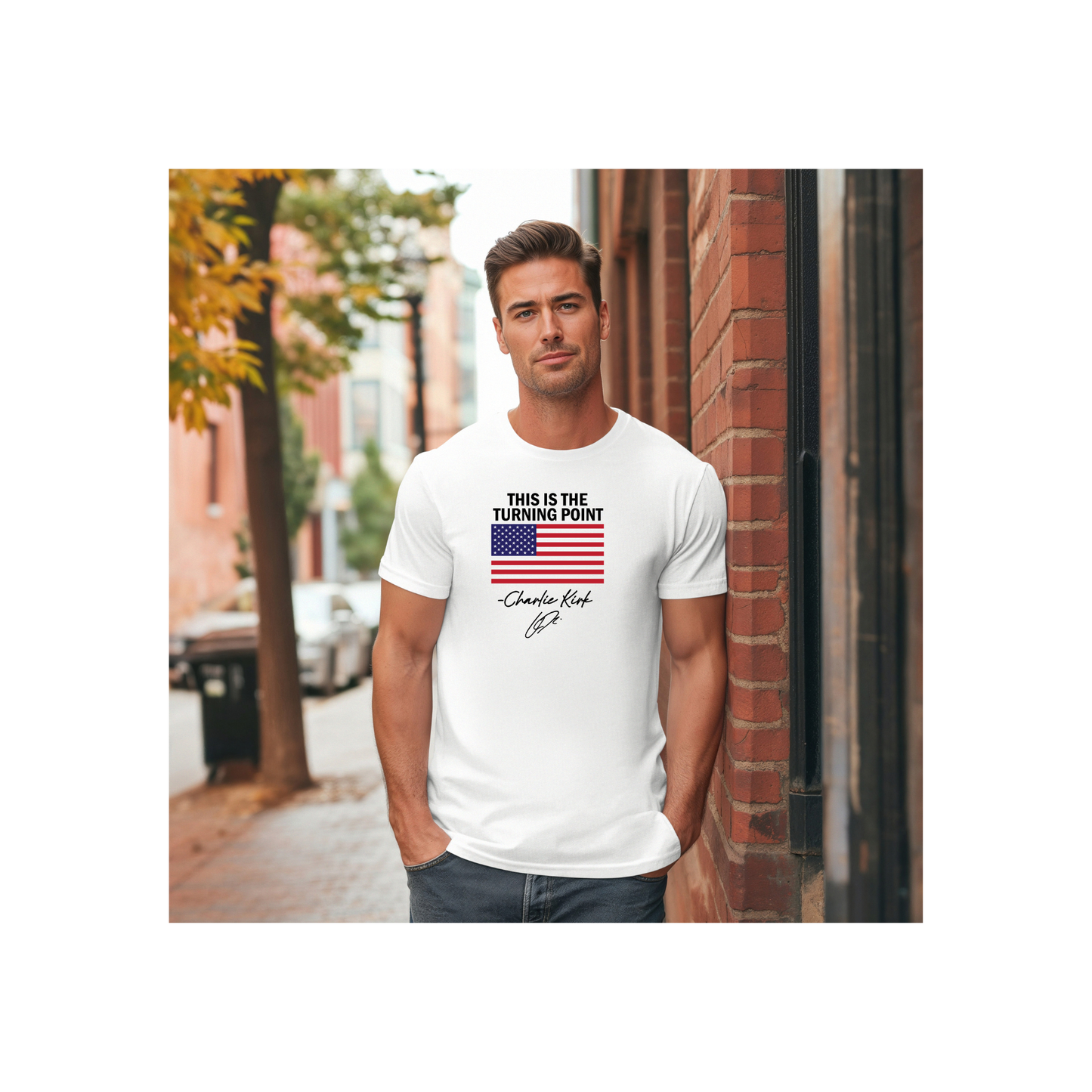 Charlie Kirk “FREEDOM” Men’s Tee — Gildan 3000 Lightweight Cotton