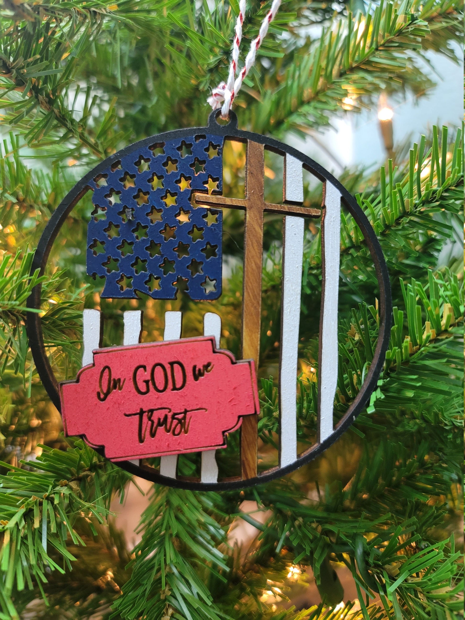 In God We Trust Christmas Ornament | Handmade | Christmas Ornament