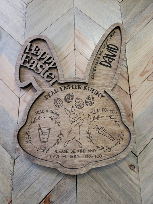 Easter Bunny Tray | Personalized Easter Bunny Tray | Easter Decor | Farmhouse Easter