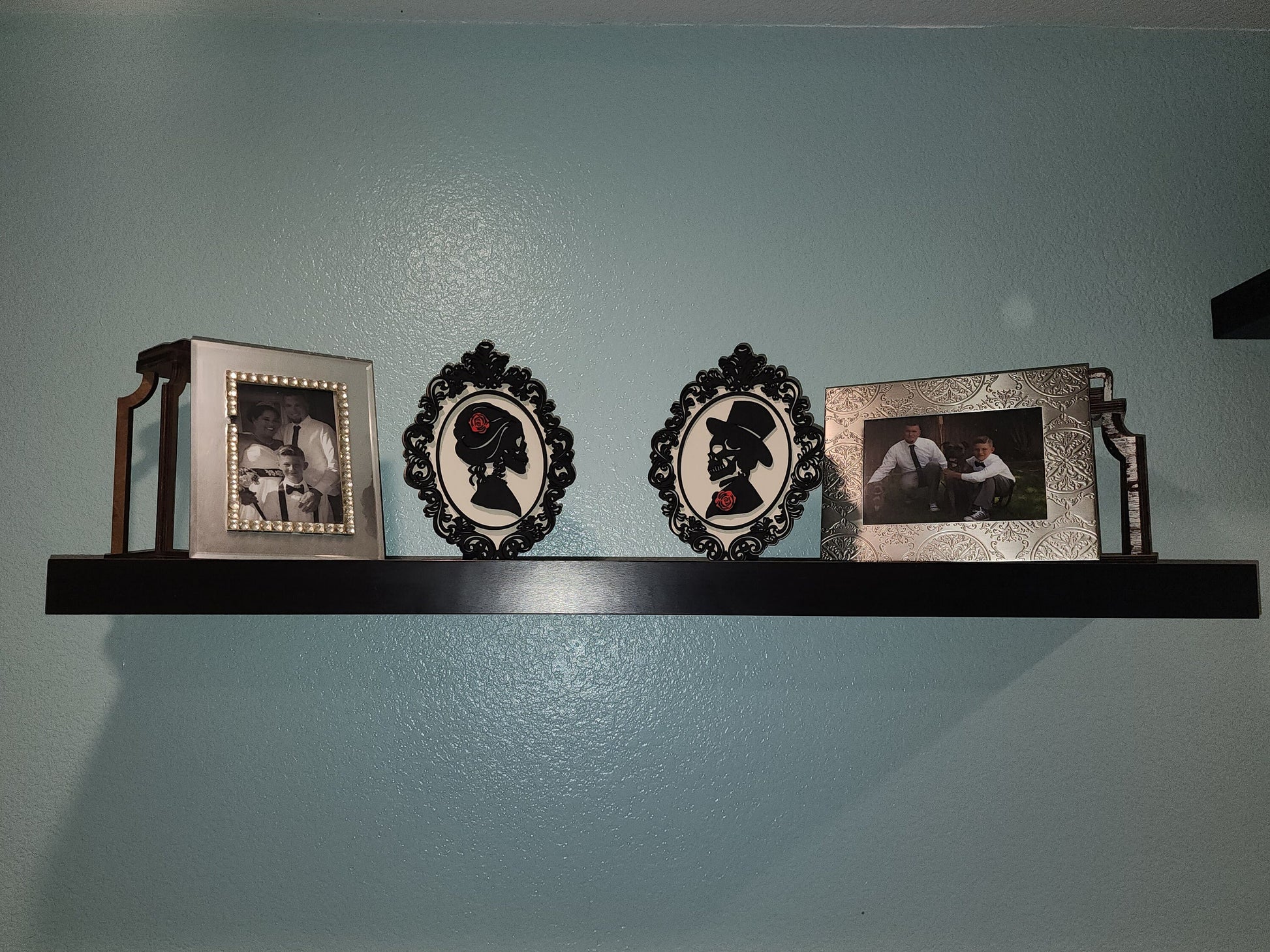 Halloween Decor | Skull Silhouettes Decor | Gothic Skull Decor | Victorian Halloween Decor | Spooky Decor