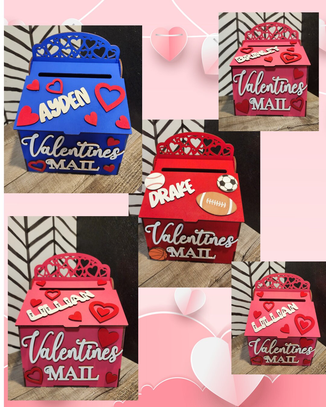 Valentine Day Box | School Valentines Box | Valentine Mailbox | School Party Valentine Mailbox