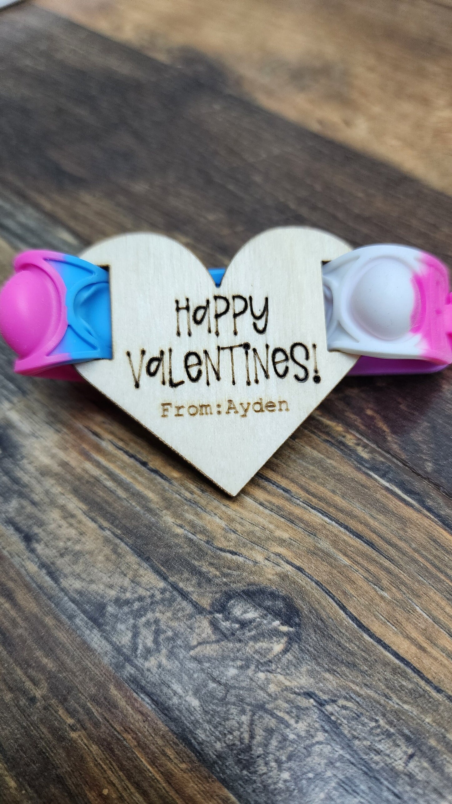 Valentine Pop Bracelet | POP INCLUDED | School Valentine | Personalized Valentine | Classroom Valentine