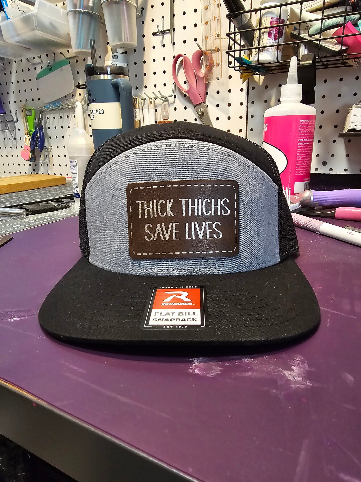 Thick Thighs Save Lives | Custom Hat | Funny Hat | Custom Leather Patch