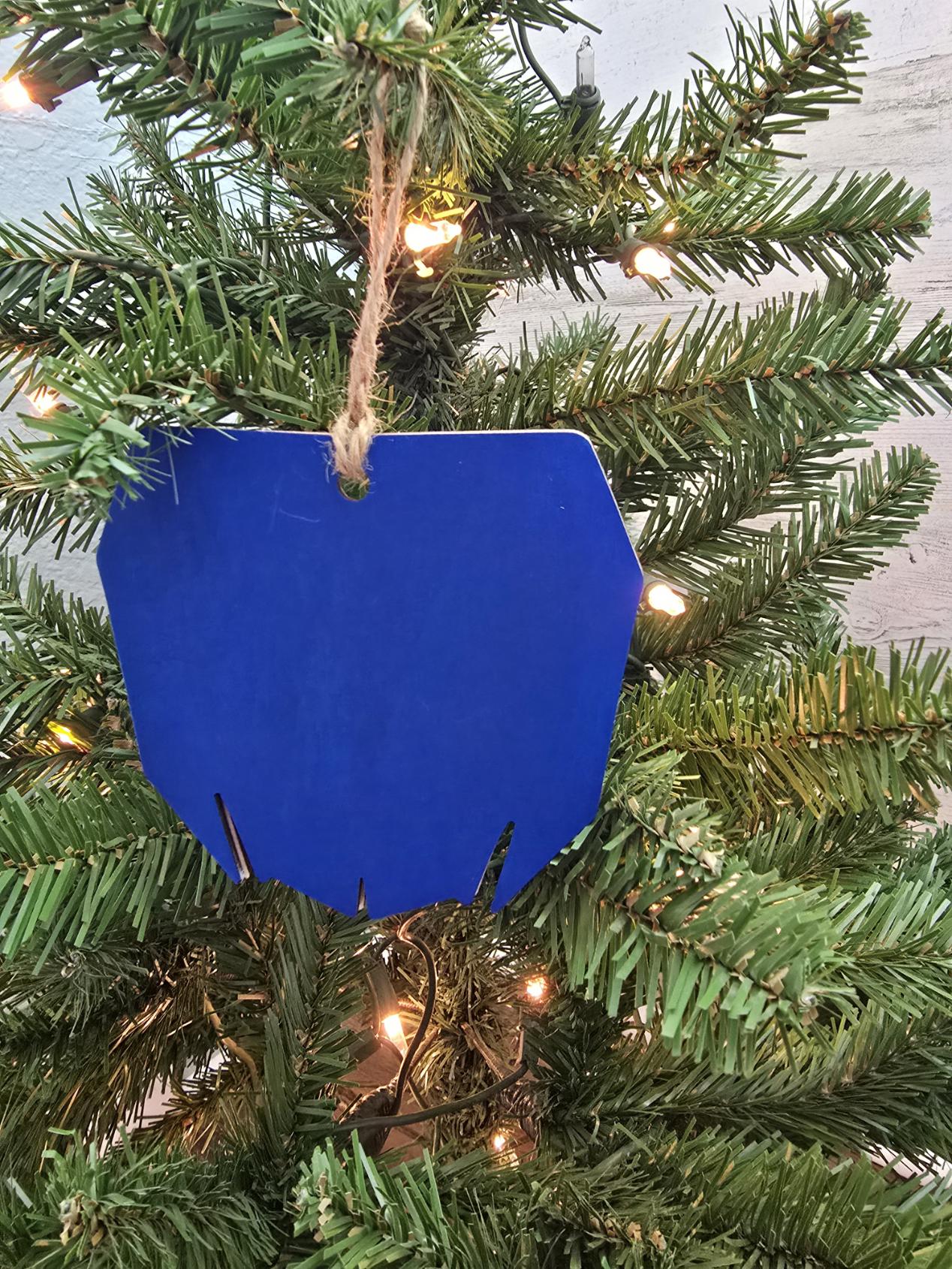 Dirt Bike Christmas Ornament | Number Plate Christmas Ornament | Motocross Racing Christmas Ornament | Supercross Christmas Ornament