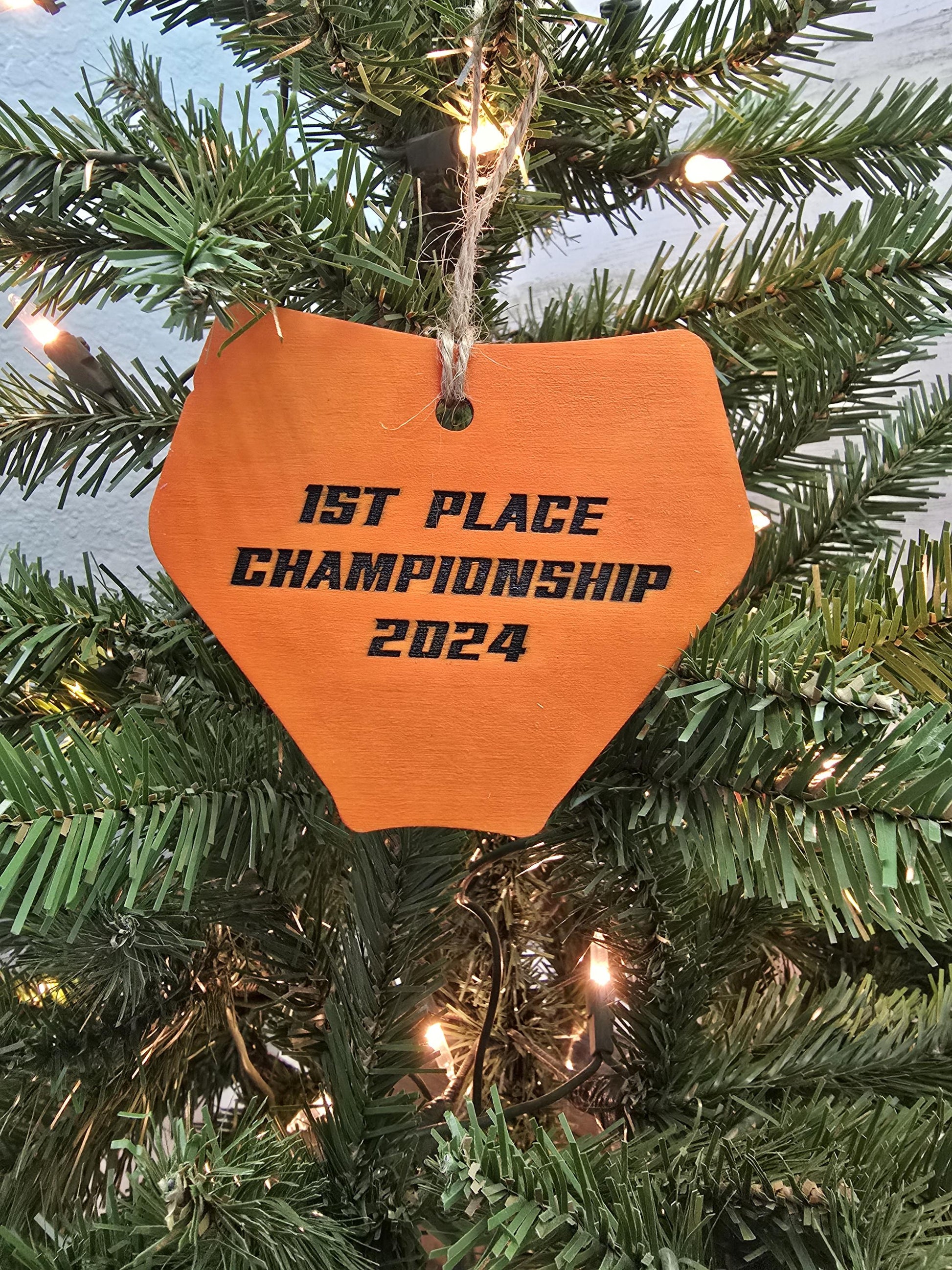 Dirt Bike Christmas Ornament | Number Plate Christmas Ornament | Motocross Racing Christmas Ornament | Supercross Christmas Ornament