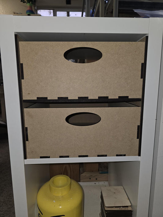 Cubby Organizer | 2 Drawer Insert | Physical Product | Big Box Store Cube Shelves