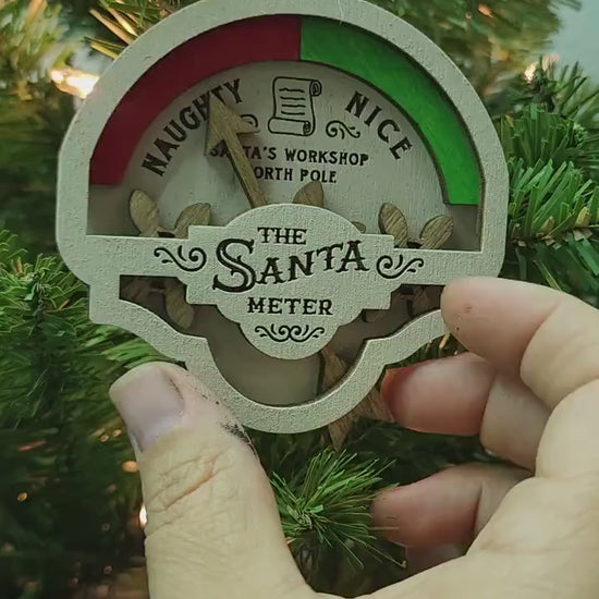 Naughty or Nice Meter Christmas Ornament | Christmas Ornament | Santa Meter Christmas Ornament
