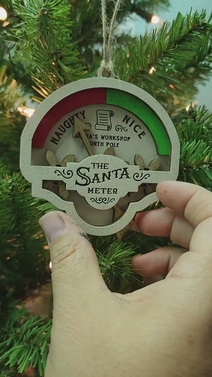 Naughty or Nice Meter Christmas Ornament | Christmas Ornament | Santa Meter Christmas Ornament