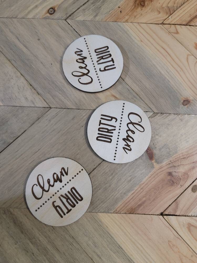 Dishwasher Magnet | Laser Cut | Home Decor | Clean Dirty