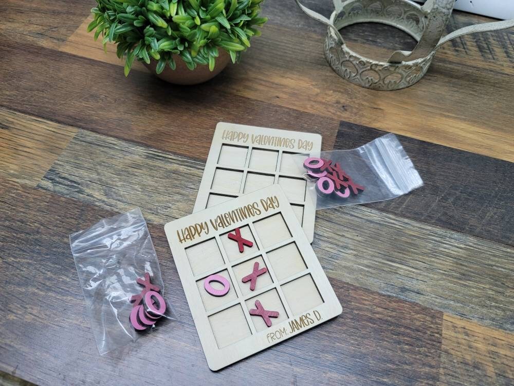 Valentines Day Tic tac toe | Valentines Day Gift | Easy Kids Valentines Day Party | Customizable Valentines Day Gift