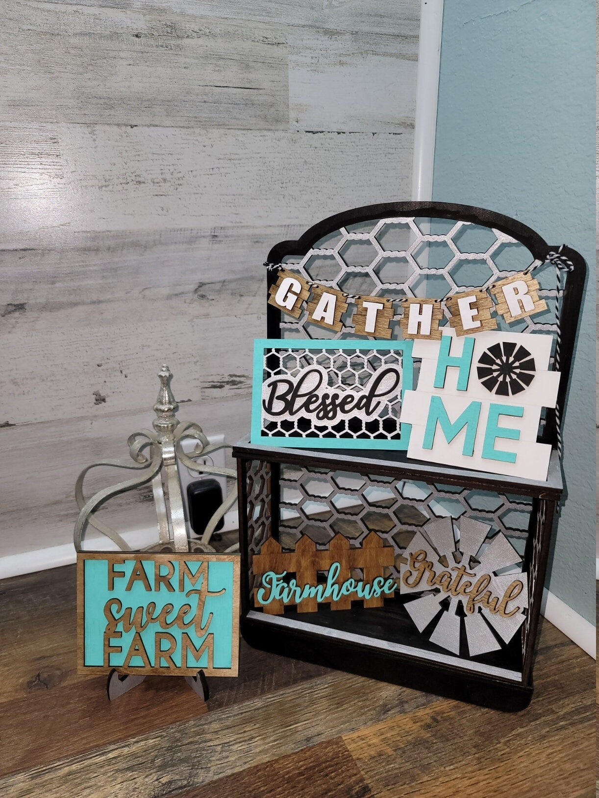 Farmhouse Tiered Tray Signs | Tiered Tray | Farmhouse Decor | Tiered Tray Decor