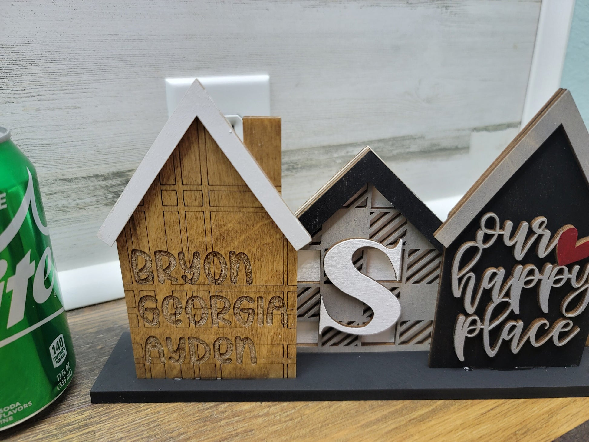 Standing Houses | Personalized Standing Houses | Small Houses Shelf Decor | Farmhouse Decor | Tabletop Standing Houses