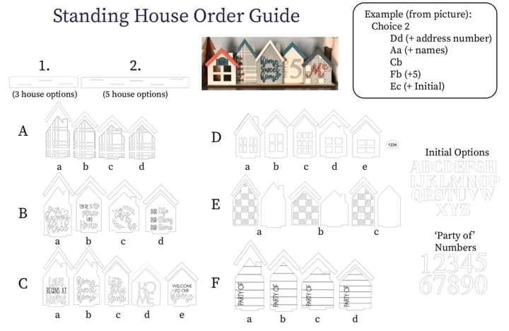 Standing Houses | Personalized Standing Houses | Small Houses Shelf Decor | Farmhouse Decor | Tabletop Standing Houses