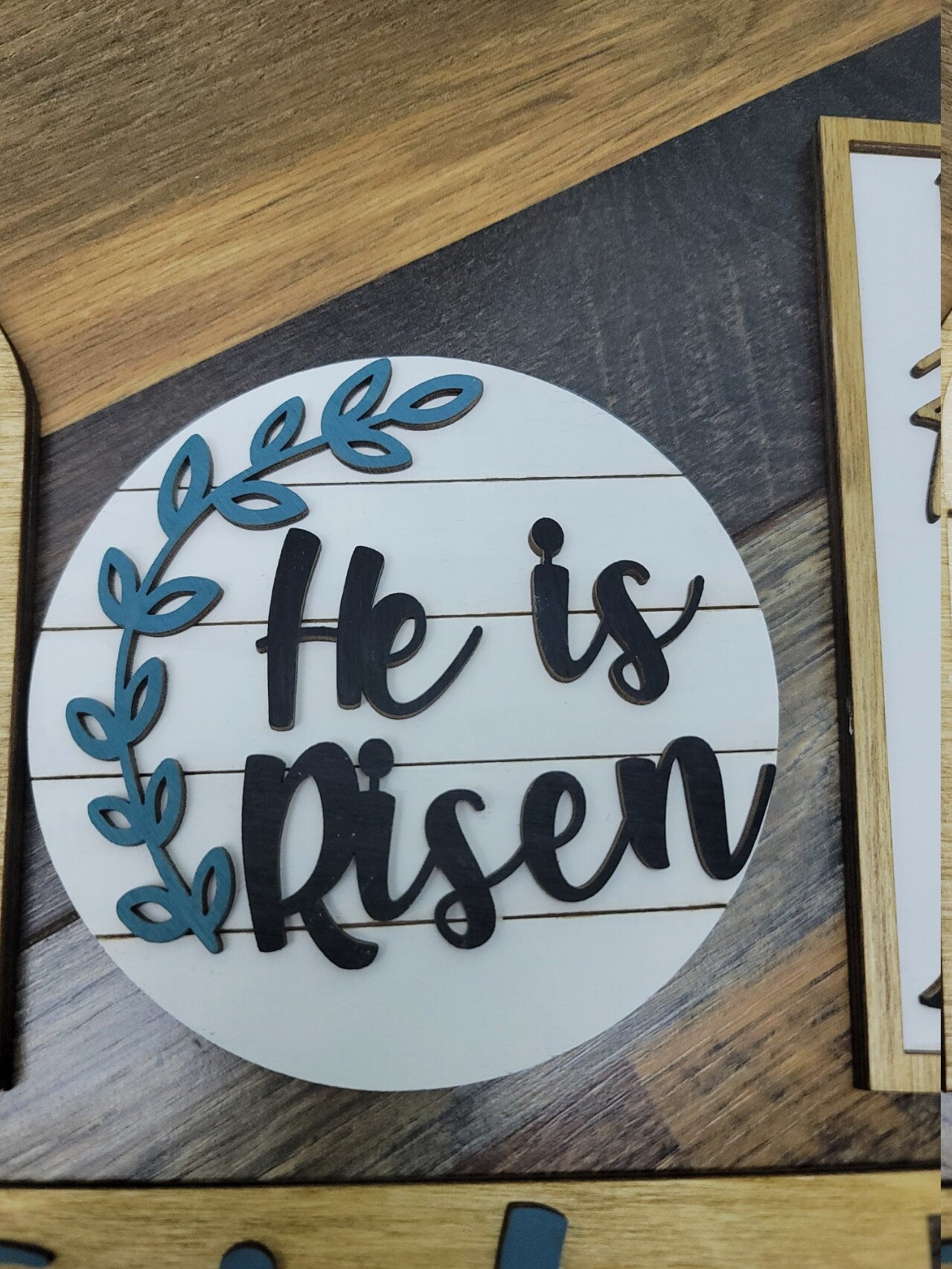 Faith Signs | Interchangeable Faith Shelf Sitter Signs | Happy Easter Shelf Inserts | Faith Tiered Tray Signs