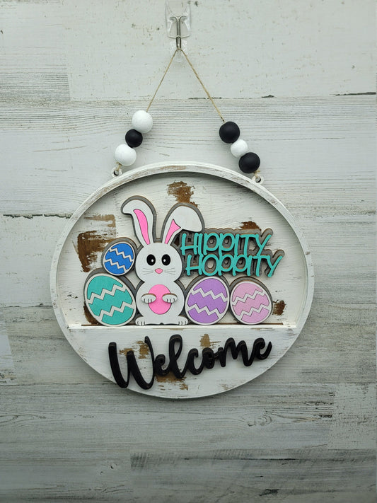 Easter Insert Welcome Sign | Happy Easter Welcome Sign | Front Door Sign | Easter Front Door Sign