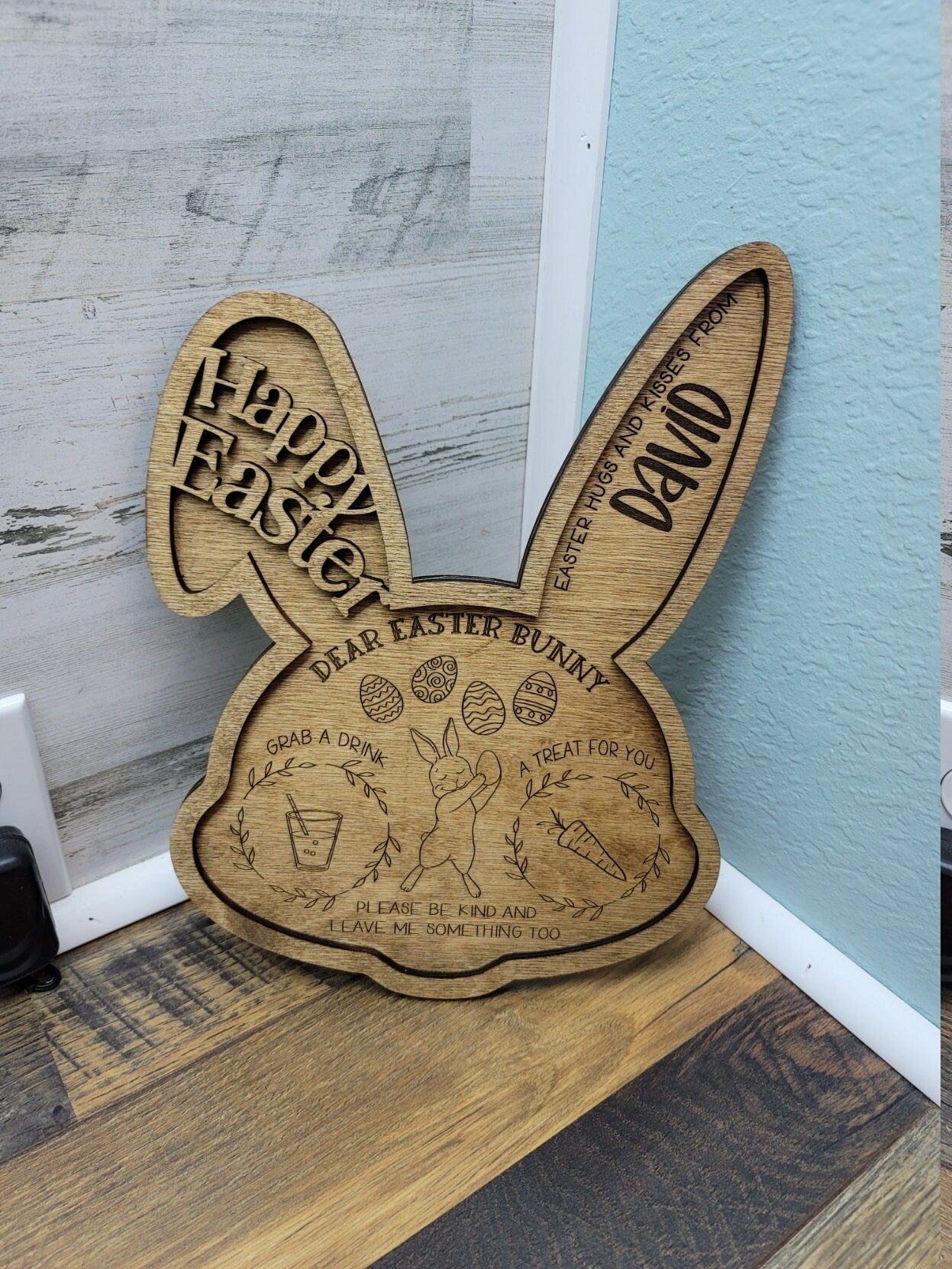 Easter Bunny Tray | Personalized Easter Bunny Tray | Easter Decor | Farmhouse Easter