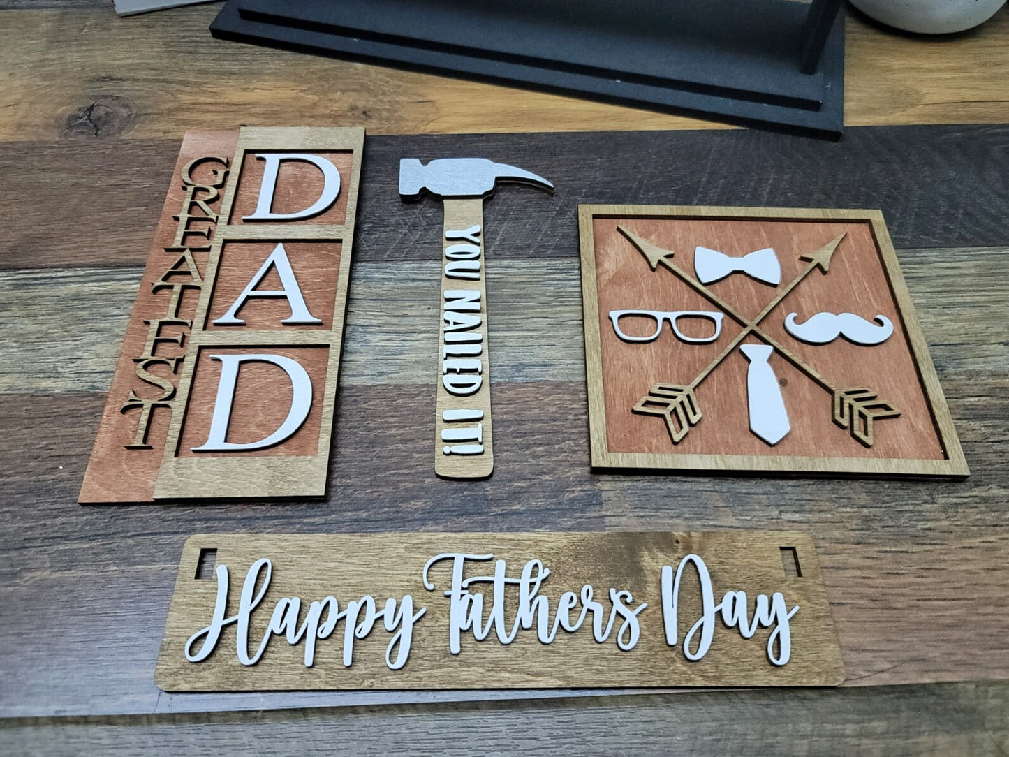 Fathers Day Shelf Sitter Insert | Fathers Day Tiered Tray Signs | Celebrate Dad | Shelf Sitter