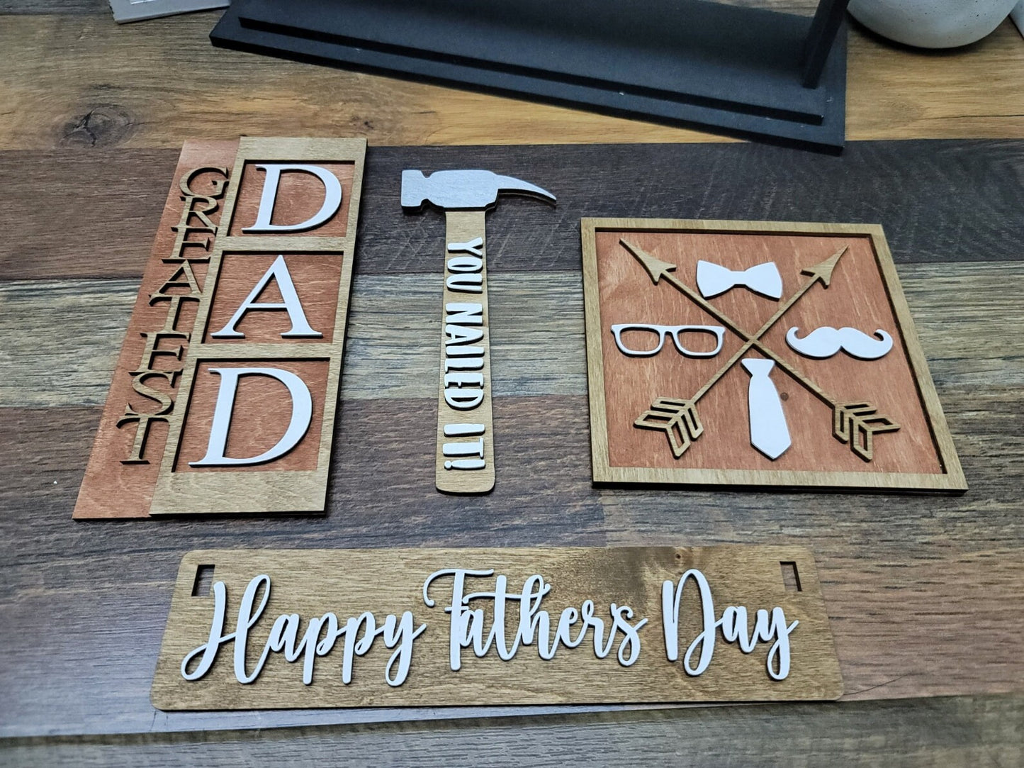 Fathers Day Shelf Sitter Insert | Fathers Day Tiered Tray Signs | Celebrate Dad | Shelf Sitter