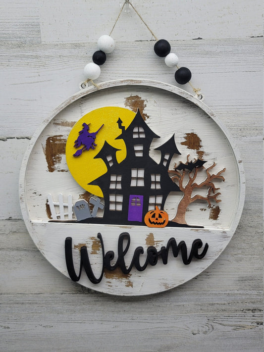 Welcome Sign Halloween Insert | Halloween Insert | Front Door Sign | Halloween Front Door Sign | Welcome Front Door Sign