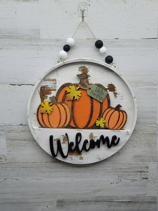 Happy Fall Y'all Welcome Sign Insert | Hello Fall Front Porch Sign | Hello Pumpkin Fall Sign | Fall Front Porch Sign | Welcome Sign Insert