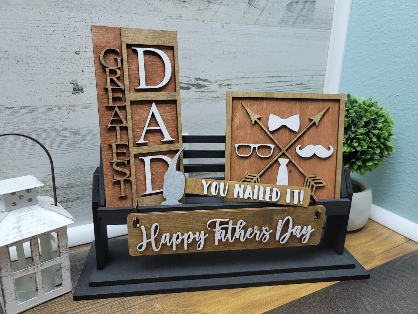 Fathers Day Shelf Sitter Insert | Fathers Day Tiered Tray Signs | Celebrate Dad | Shelf Sitter