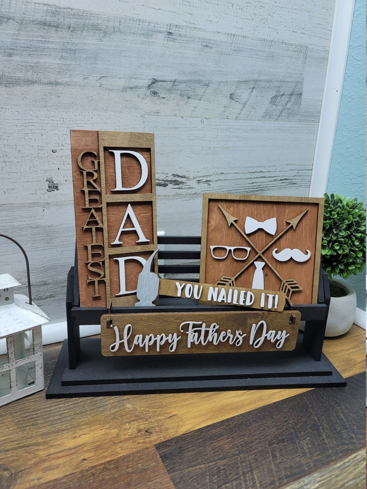 Fathers Day Shelf Sitter Insert | Fathers Day Tiered Tray Signs | Celebrate Dad | Shelf Sitter