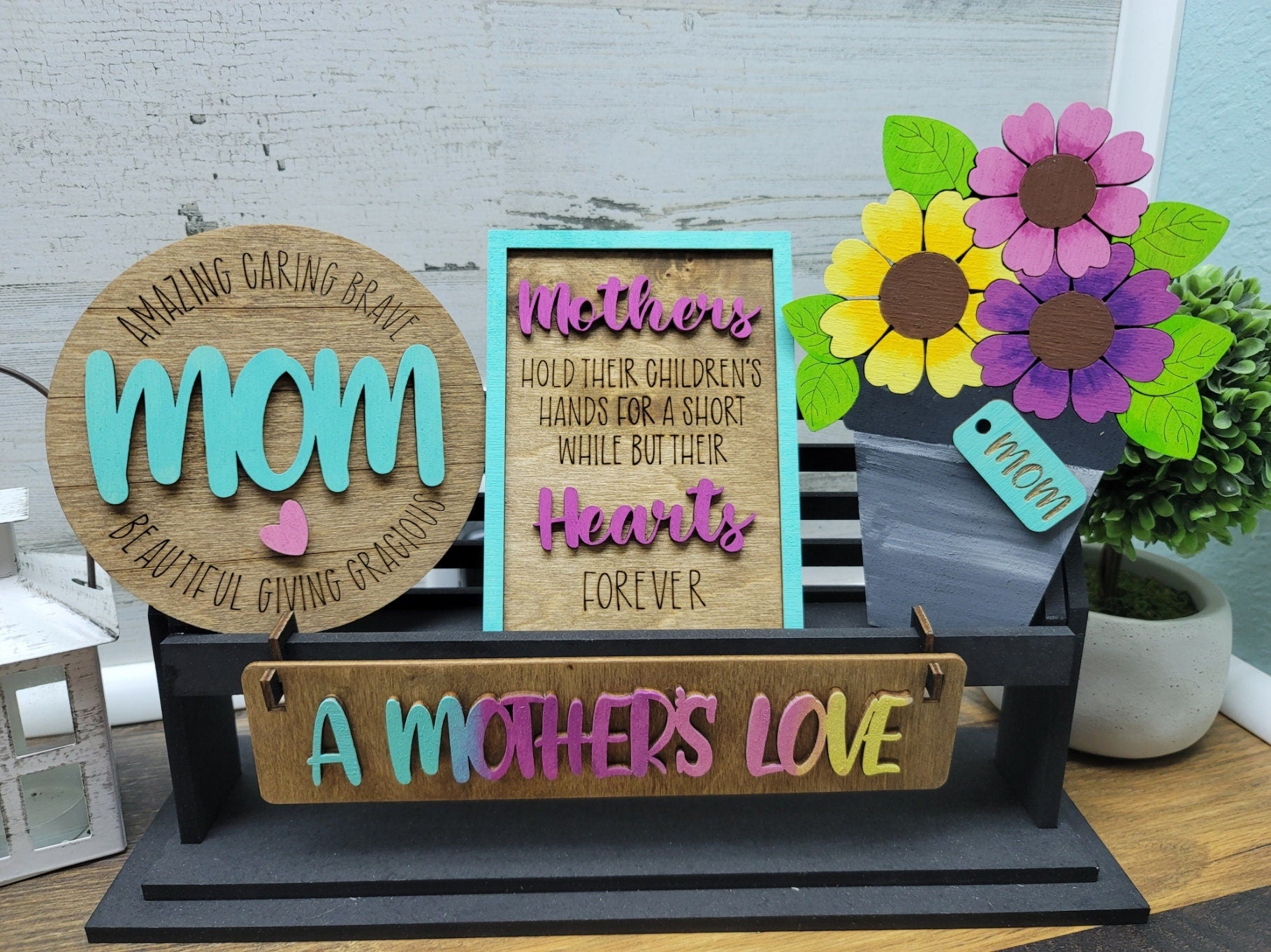 Mothers Day Shelf Sitter Insert | Mothers Day Tiered Tray Signs | Mothers Day Shelf Sitter Decor | Mothers Day Decor | Mothers Day Signs