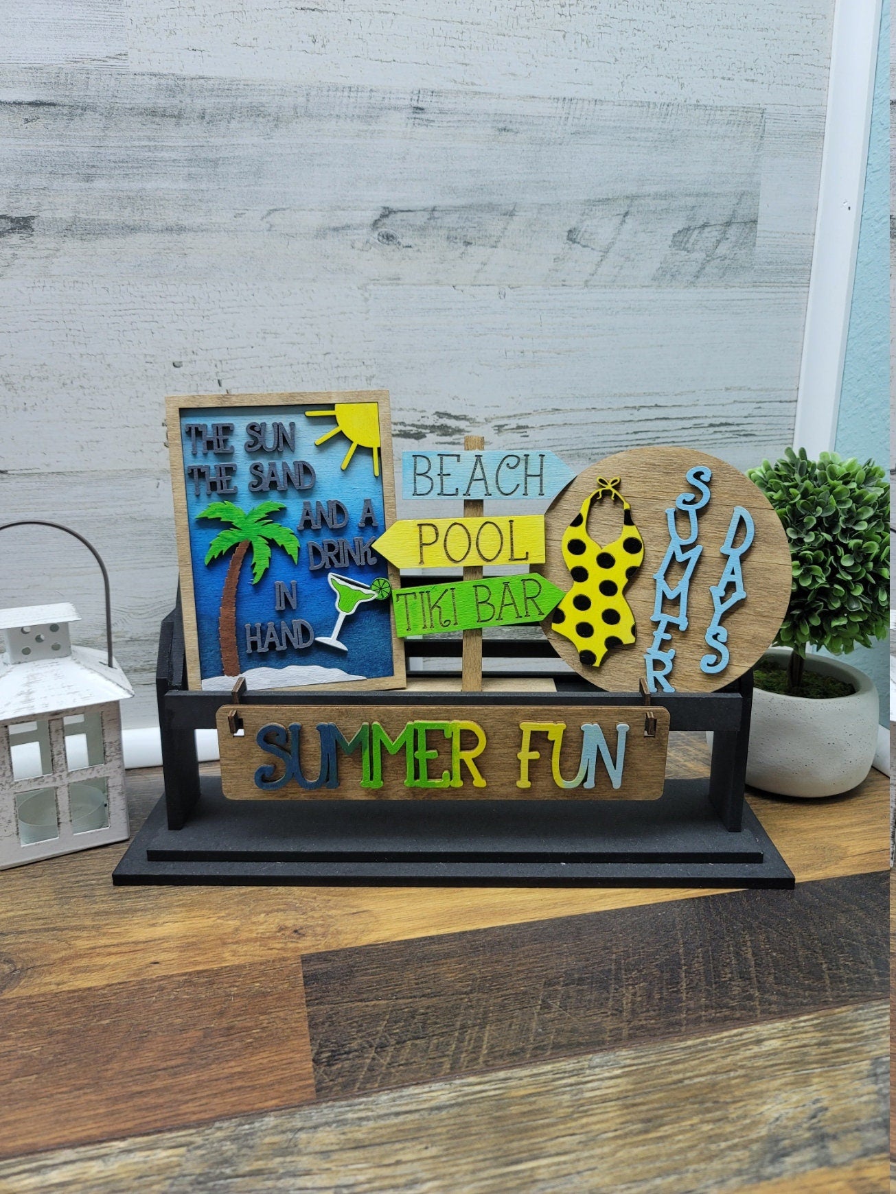 Summertime Fun Shelf Sitter Insert | Summertime Fun Wagon Insert | Summertime Fun Tiered Tray | Farmhouse Summer Tiered Tray