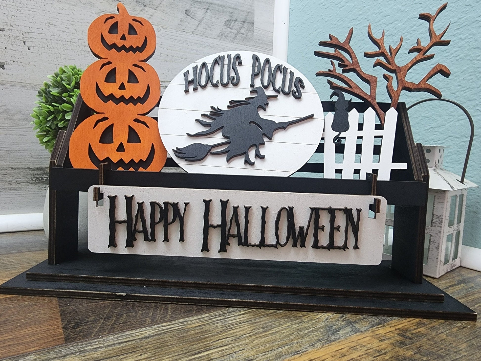 Happy Halloween Shelf Sitter Insert | Happy Halloween Wagon Insert | Happy Halloween Tiered Tray Set | Halloween Decor | Spooky Halloween