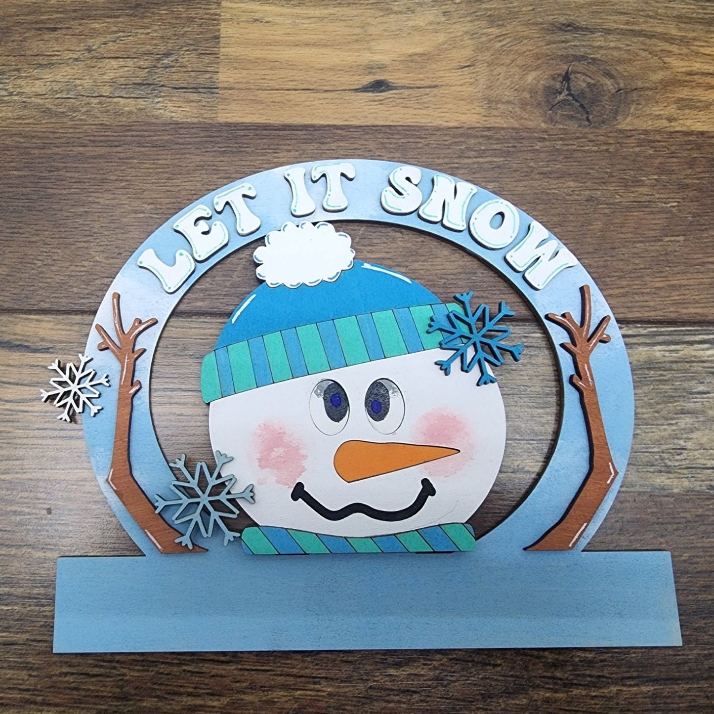 Let It Snow Interchangeable Sign Insert | Interchangeable Welcome Sign | Snowman Insert | Winter Insert
