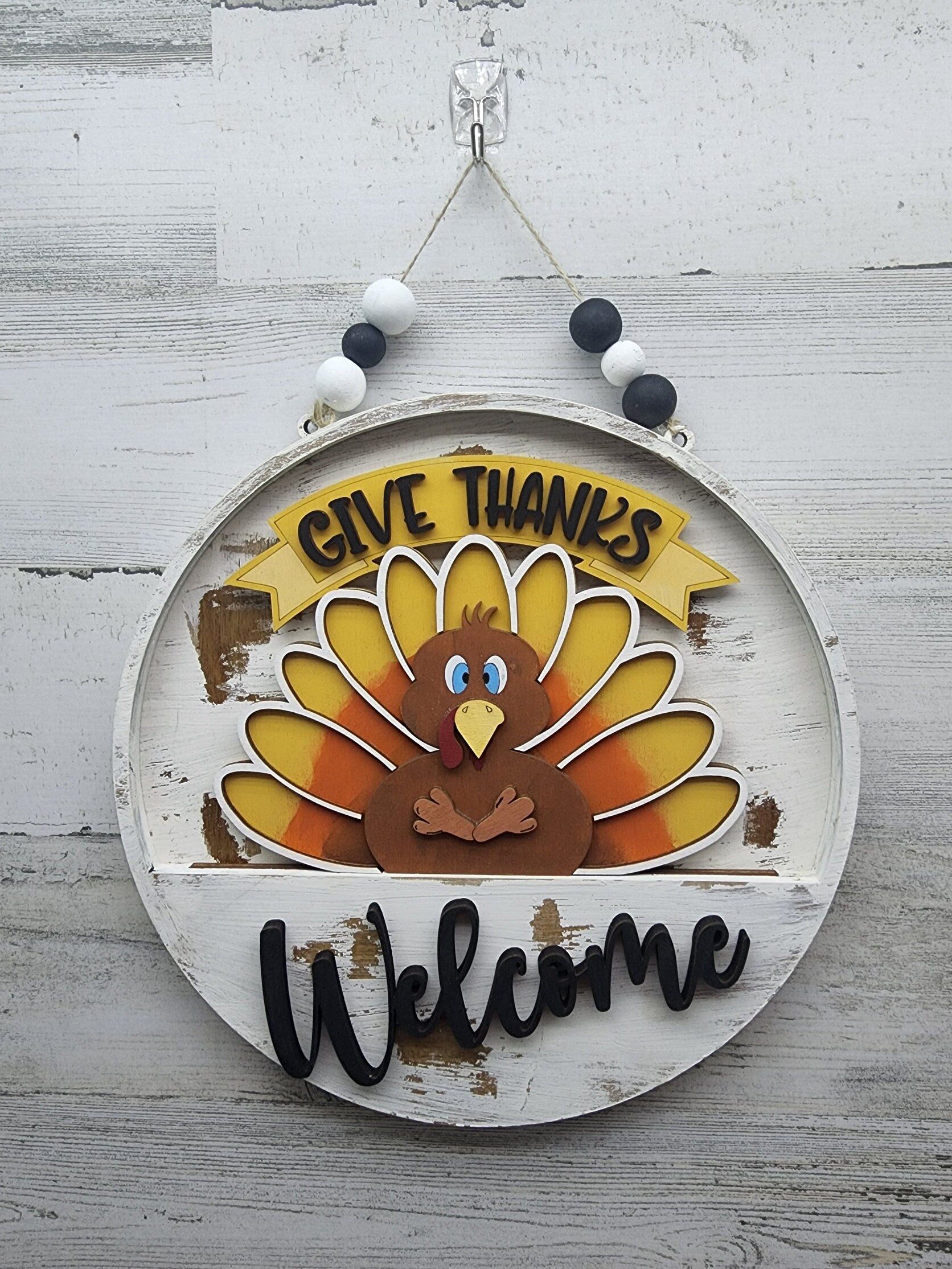 Thanksgiving Welcome Sign Insert | Thanksgiving Turkey Insert | Give Thanks Welcome Sign Insert