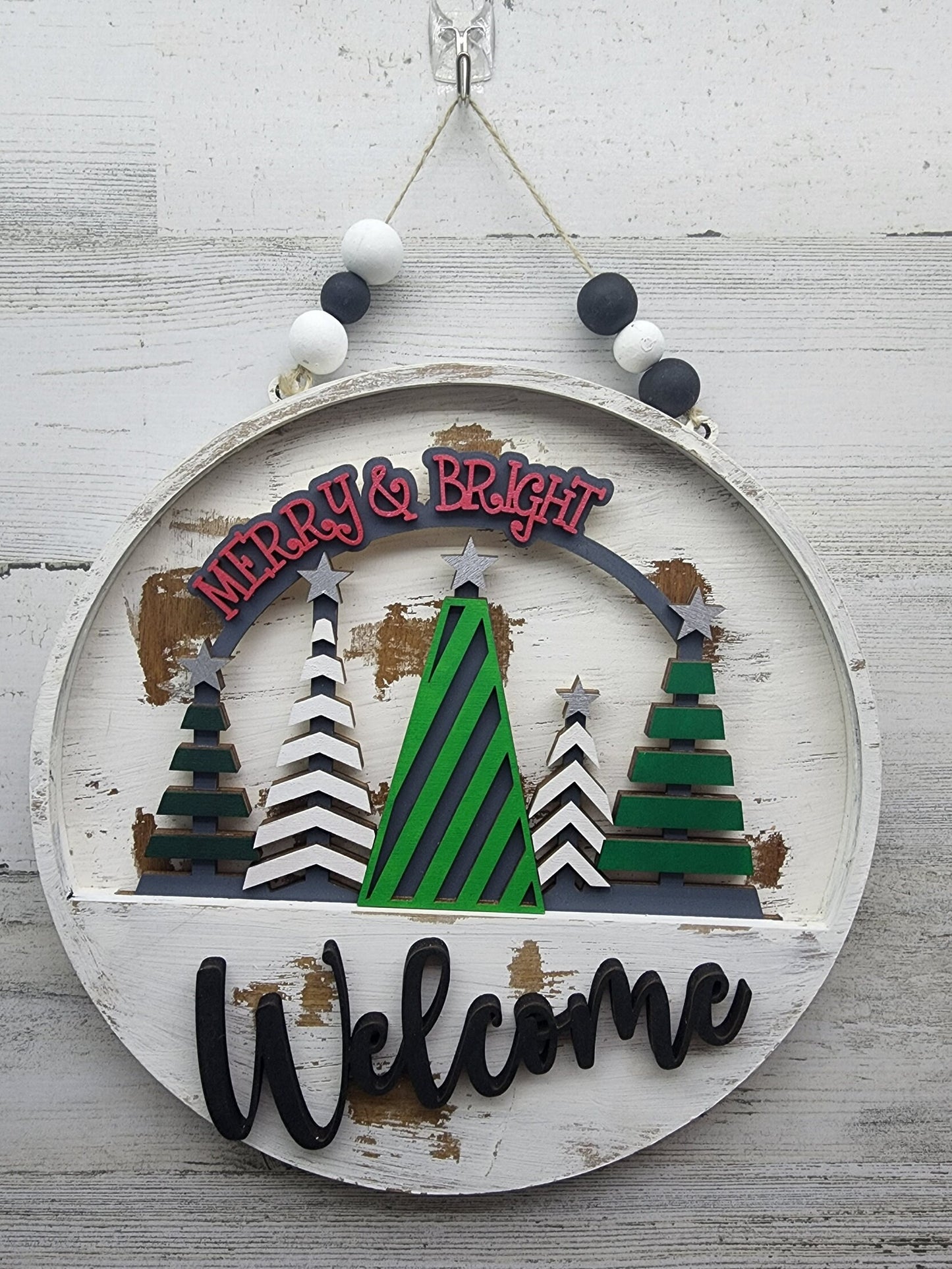 Merry Christmas Welcome Sign Insert | Happy Holidays Welcome Sign Insert