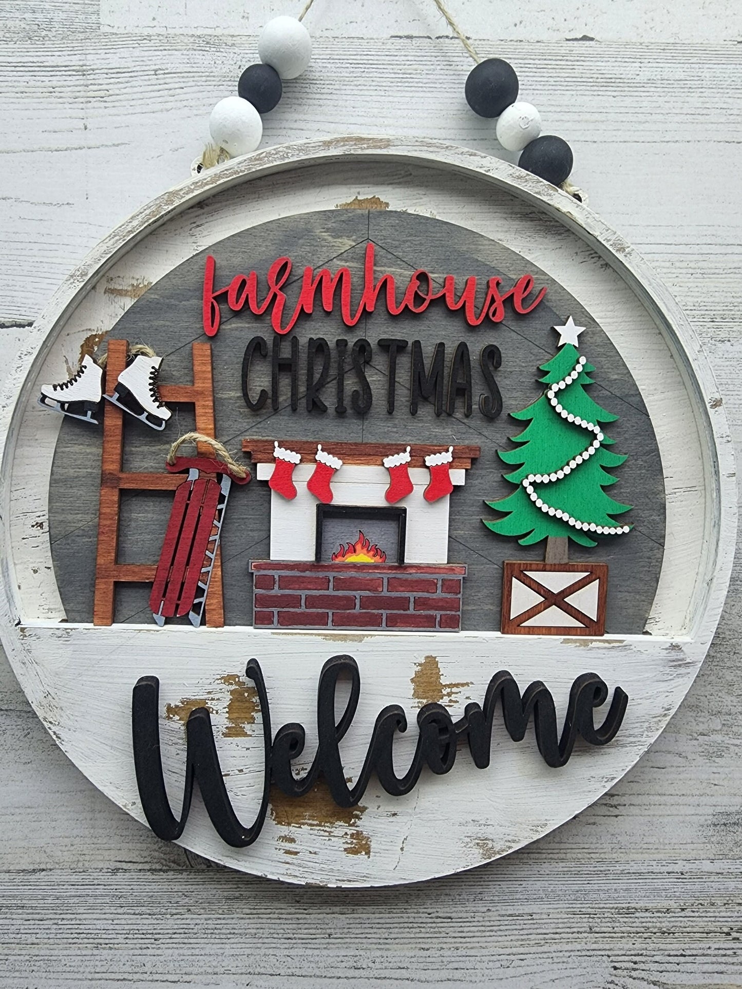 Farmhouse Christmas Welcome Sign Insert | Farmhouse Christmas Sign | Welcome Sign Insert