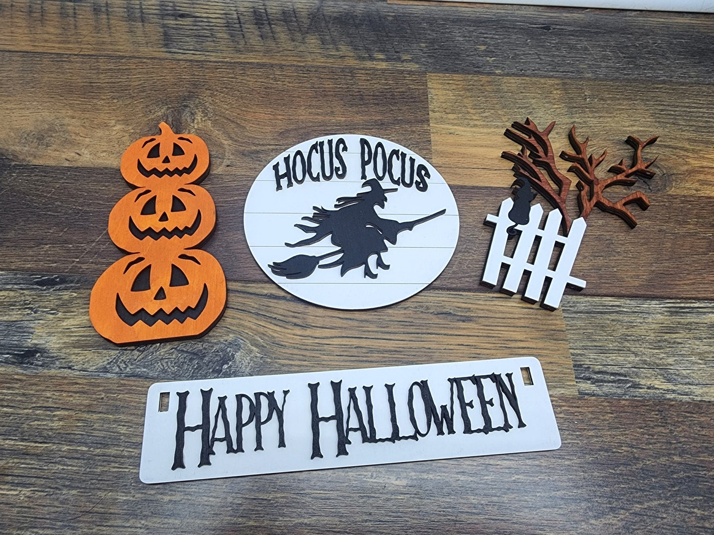 Happy Halloween Shelf Sitter Insert | Happy Halloween Wagon Insert | Happy Halloween Tiered Tray Set | Halloween Decor | Spooky Halloween