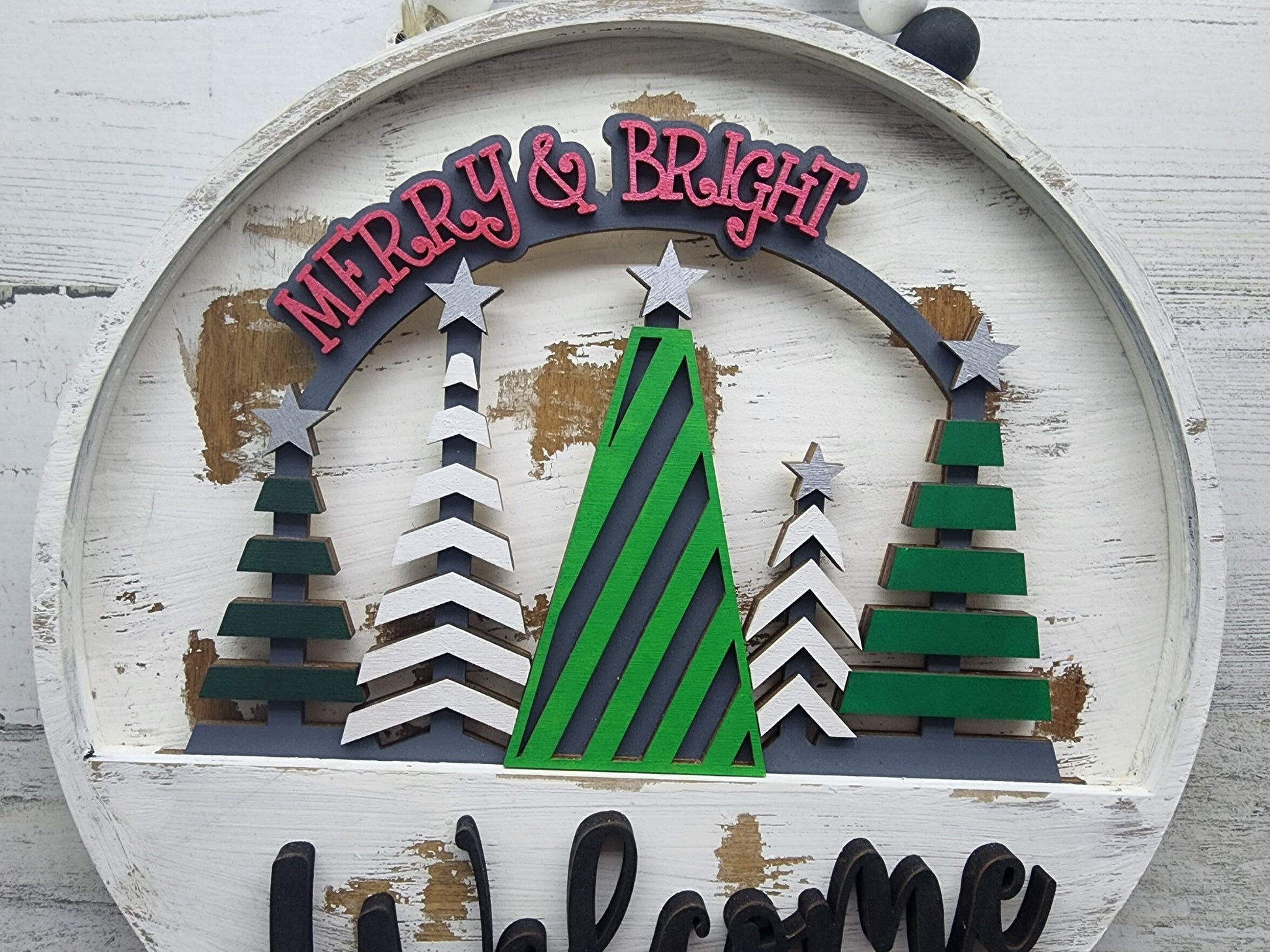 Merry Christmas Welcome Sign Insert | Happy Holidays Welcome Sign Insert