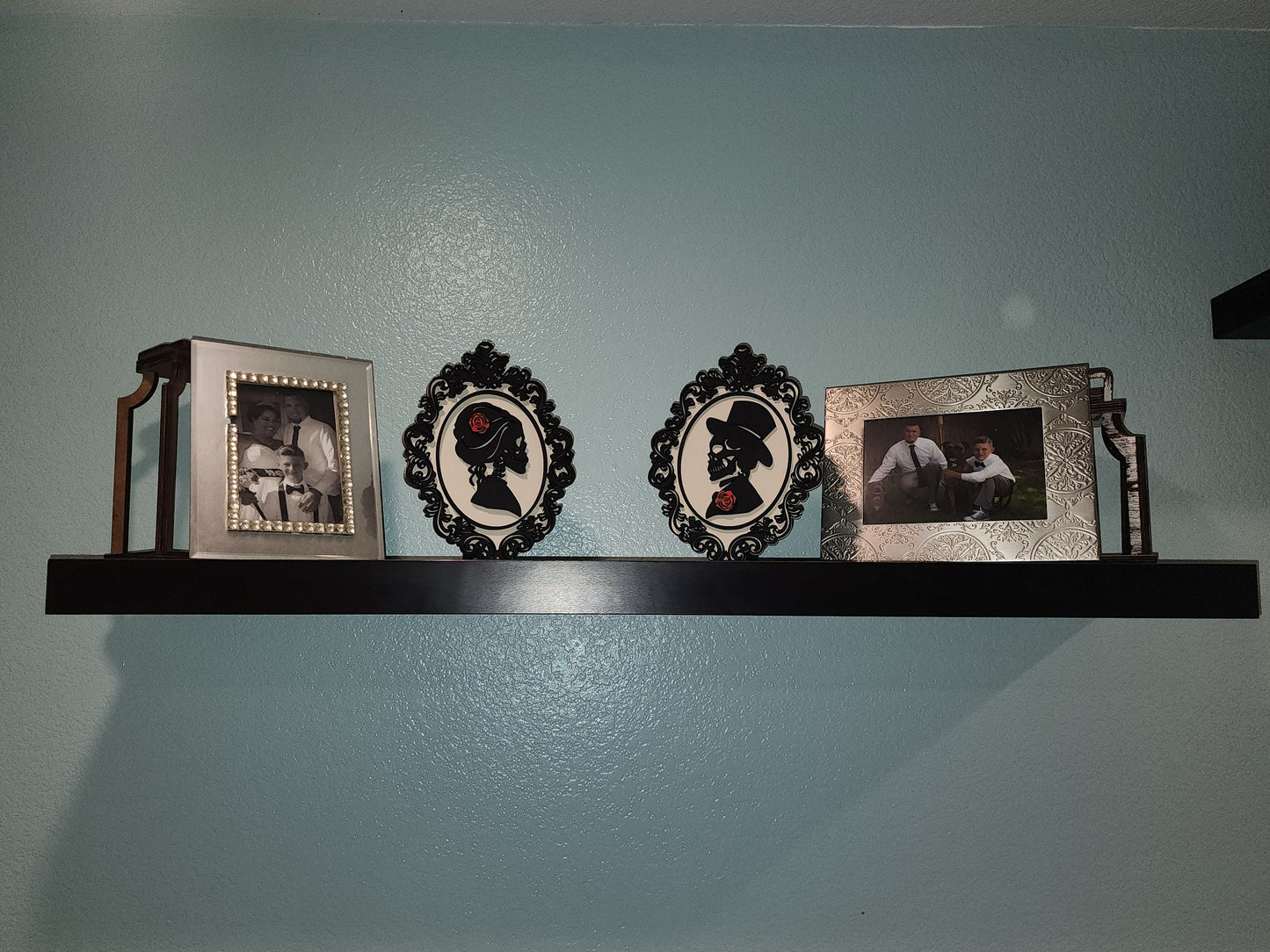 Halloween Decor | Skull Silhouettes Decor | Gothic Skull Decor | Victorian Halloween Decor | Spooky Decor