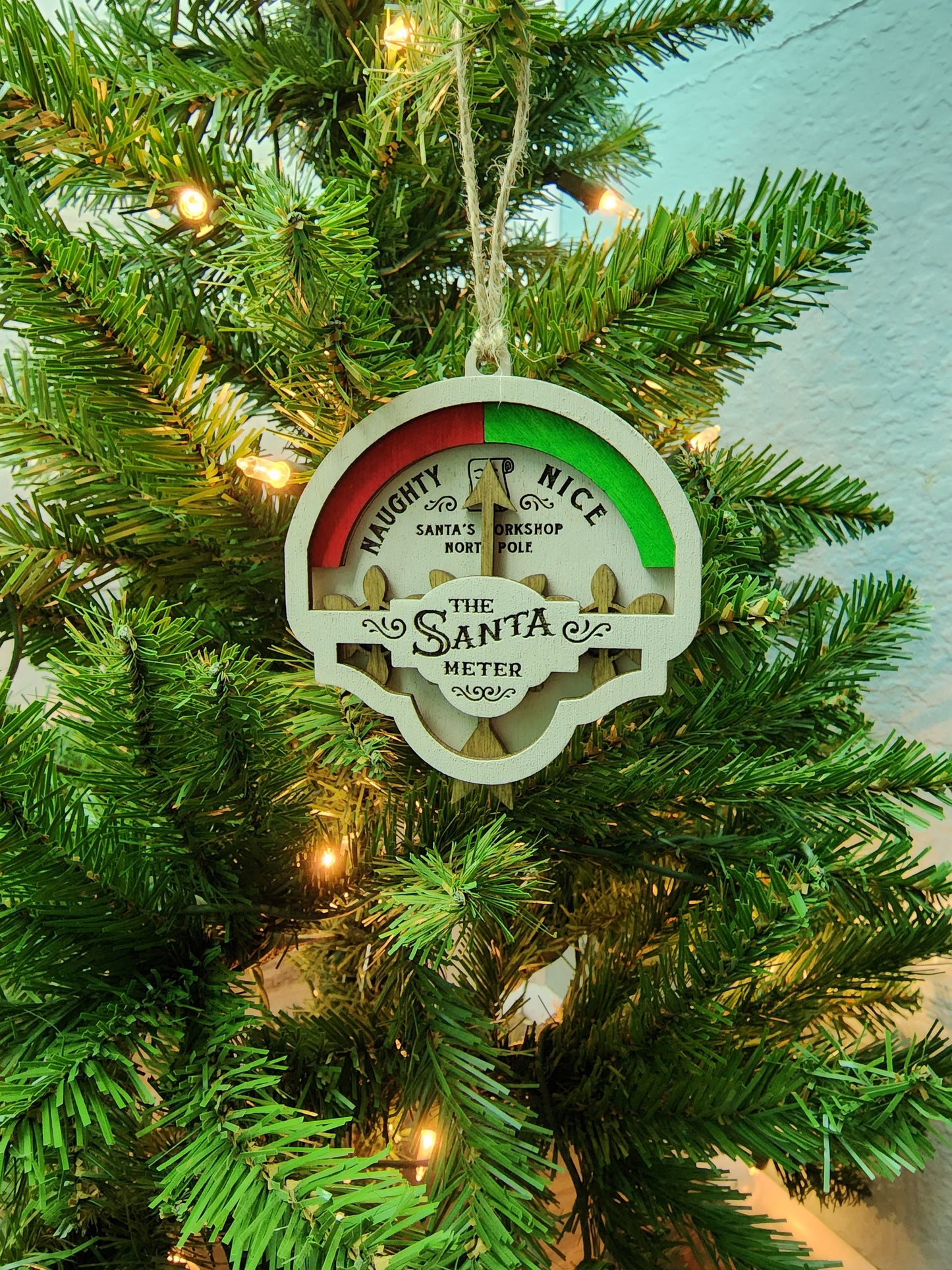 Naughty or Nice Meter Christmas Ornament | Christmas Ornament | Santa Meter Christmas Ornament