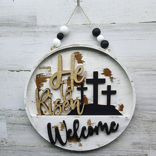 He Is Risen Insert | Religious Welcome Sign Insert | Interchangeable Insert | Welcome Sign Insert