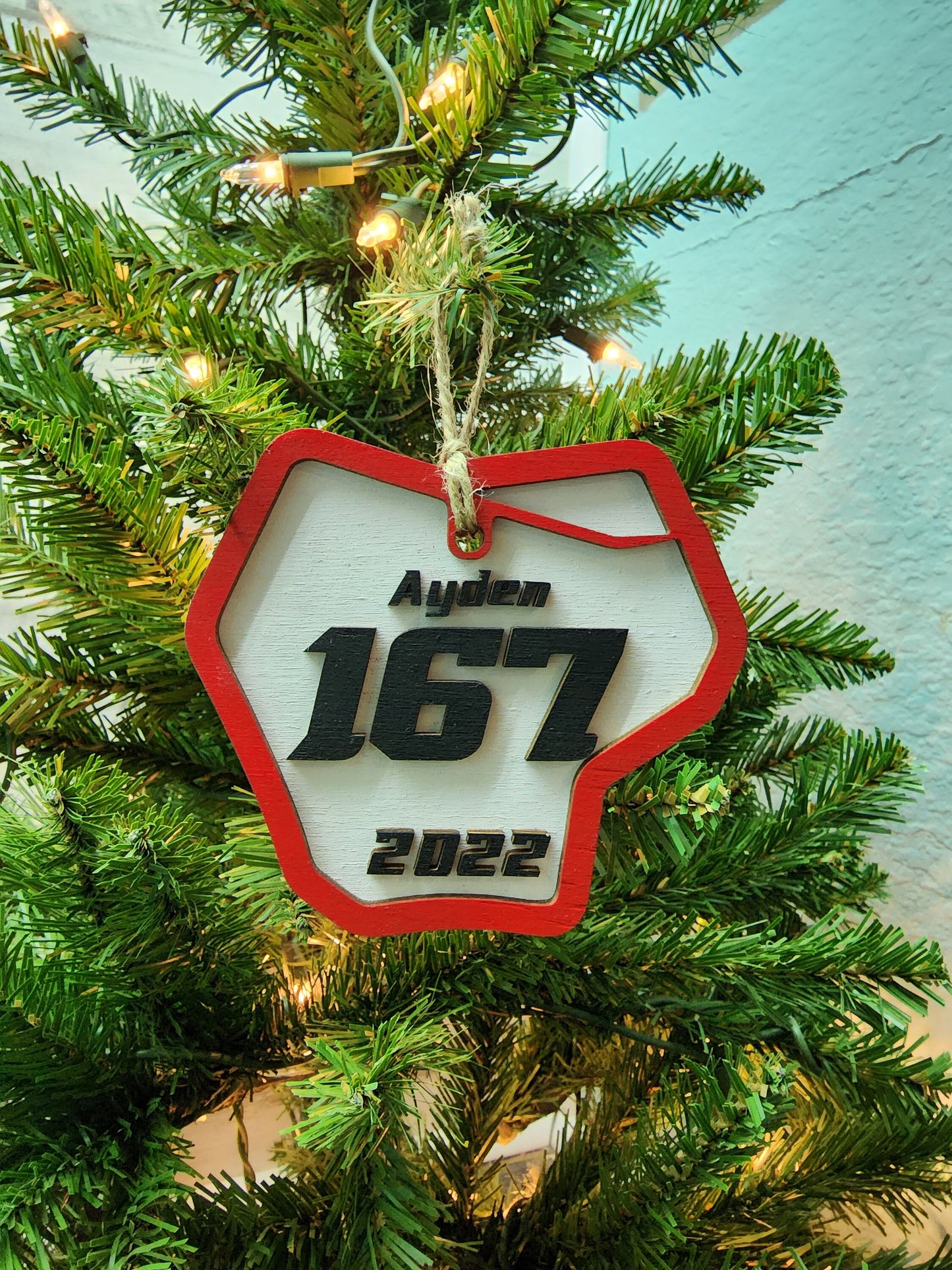 Dirt Bike Christmas Ornament | Number Plate Christmas Ornament | Motocross Racing Christmas Ornament | Supercross Christmas Ornament