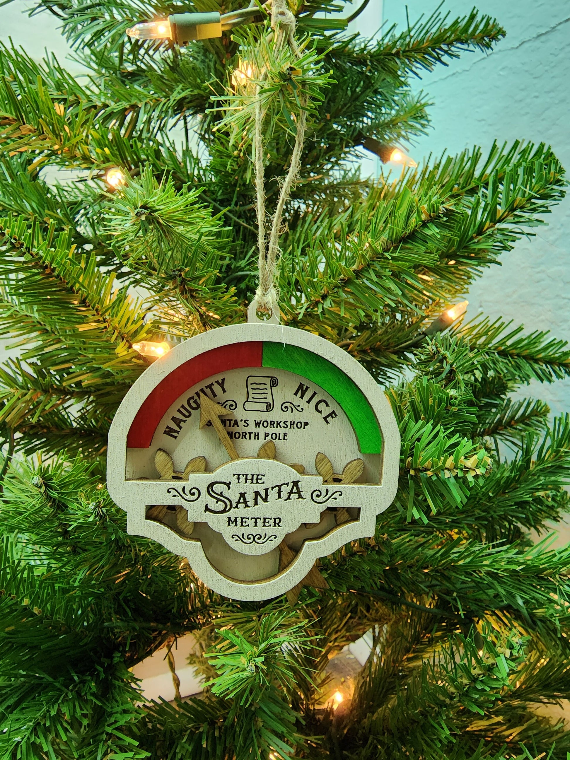 Naughty or Nice Meter Christmas Ornament | Christmas Ornament | Santa Meter Christmas Ornament