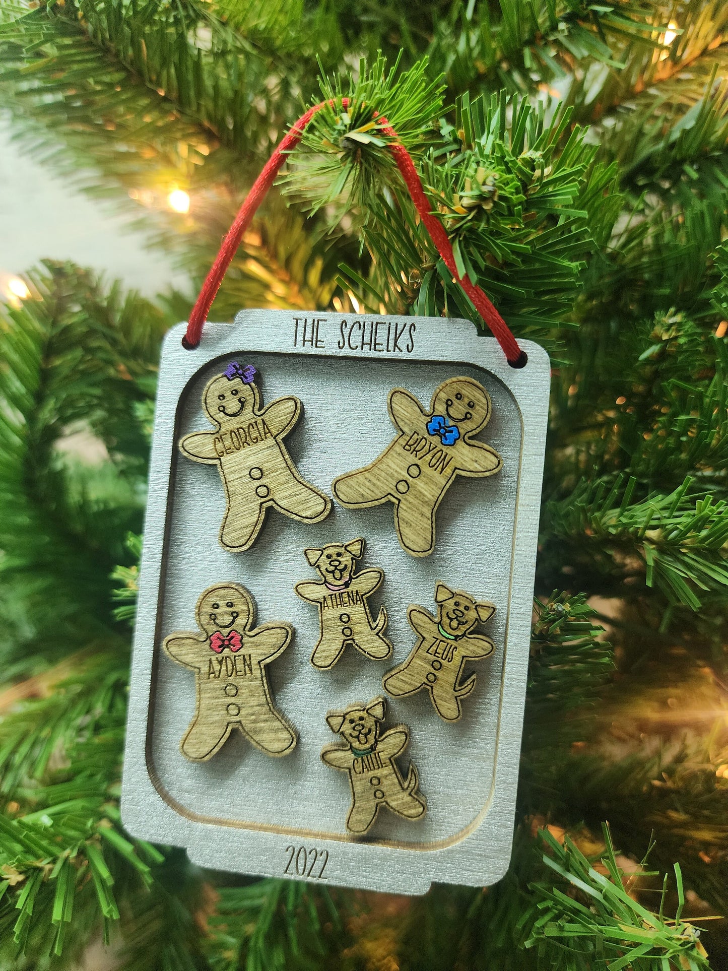 Gingerbread Personalized Christmas Ornament | Custom Christmas Ornament | Personalized Christmas Ornament for Large Families