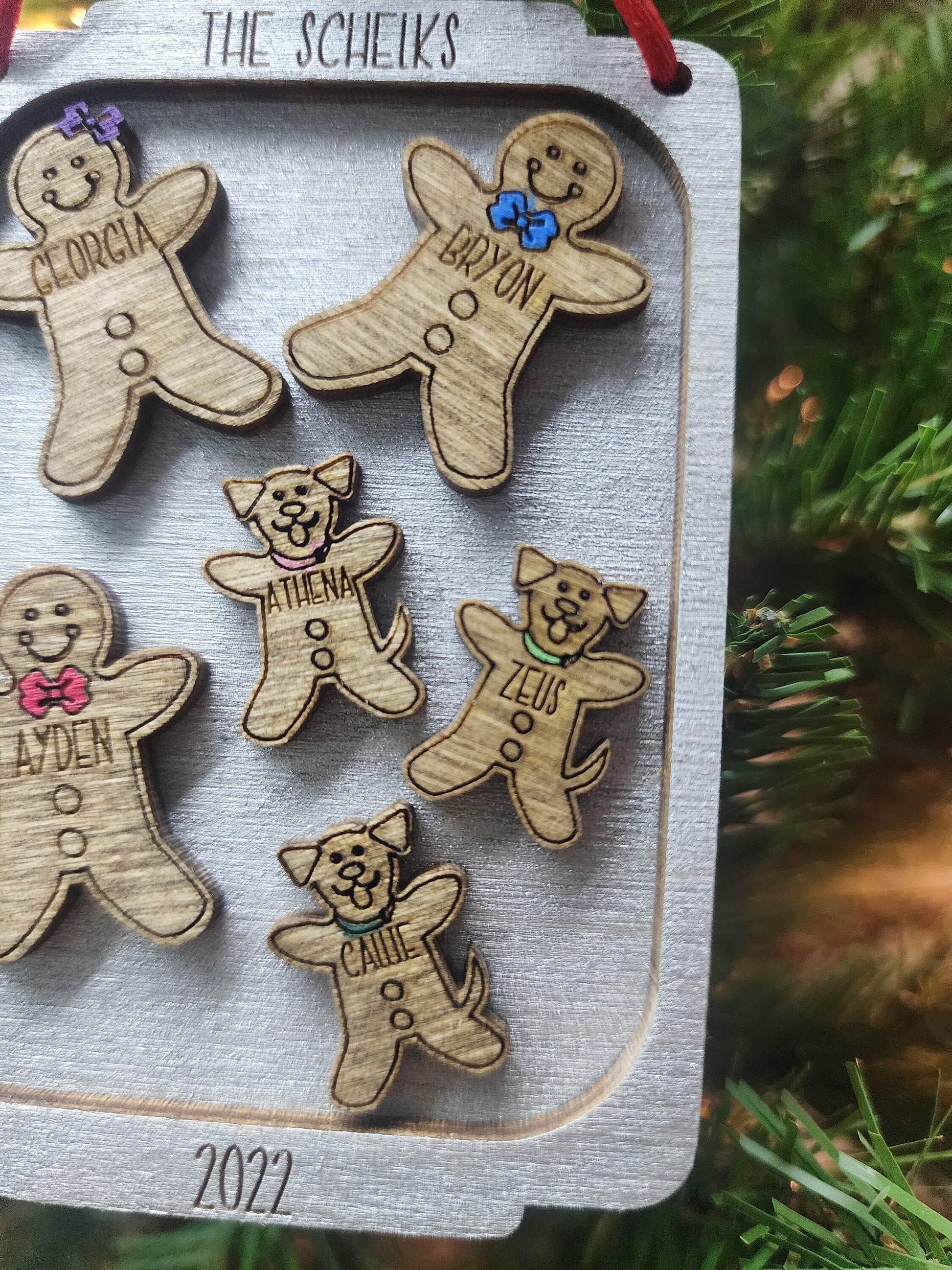 Gingerbread Personalized Christmas Ornament | Custom Christmas Ornament | Personalized Christmas Ornament for Large Families