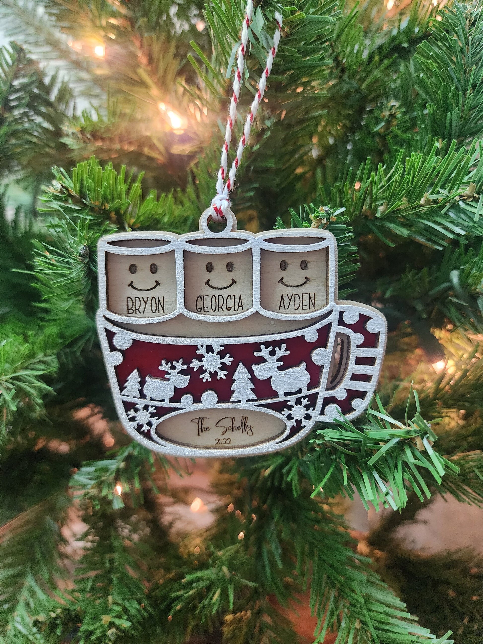 Family Christmas Ornament | Personalized Christmas Ornament | Yearly Christmas Ornament