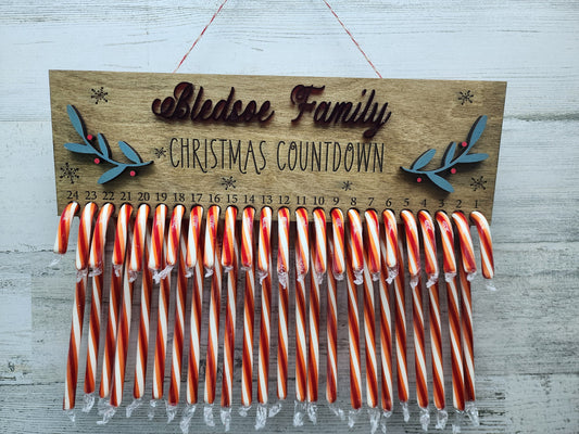 Christmas Countdown | Candy Cane Christmas Countdown | Santa is Coming | Christmas is Coming | Advent Calendar