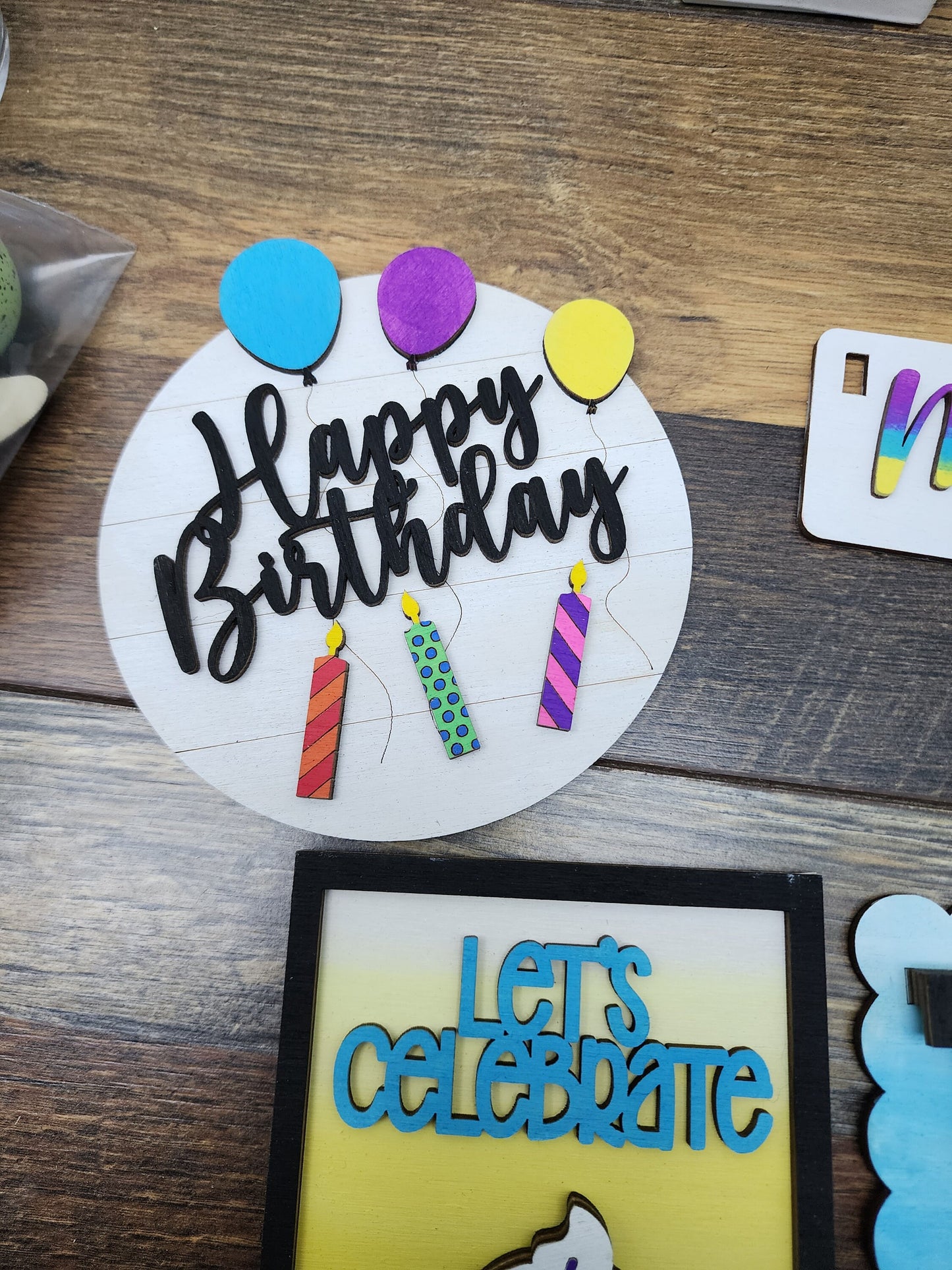 Birthday Countdown Shelf Sitter Insert | Happy Birthday Shelf Sitter Insert | Wagon Insert | Birthday Countdown Tiered Tray