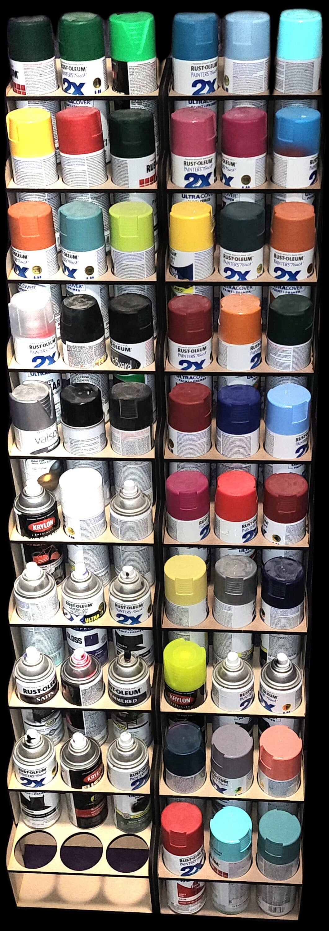 Spray Paint Organization | Garage Organization | Wall Mounted Spray Paint Holder